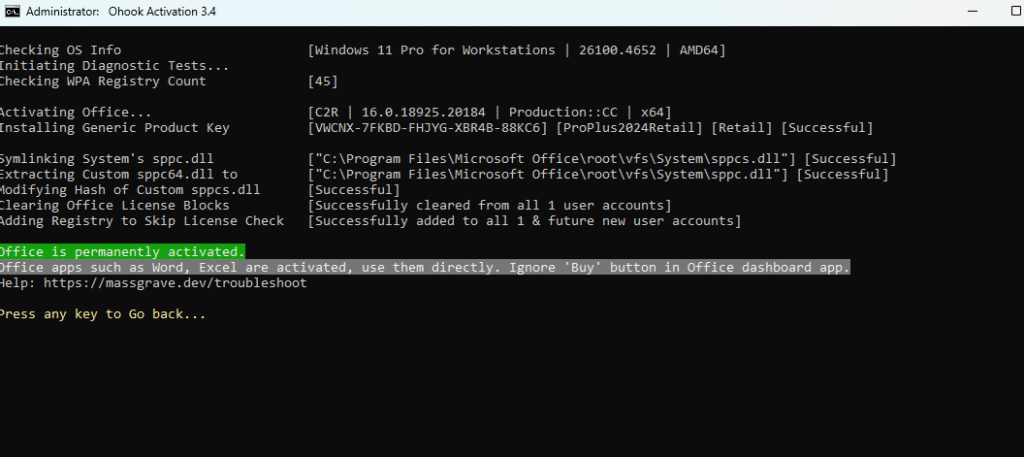 MS Office Activation Wizard