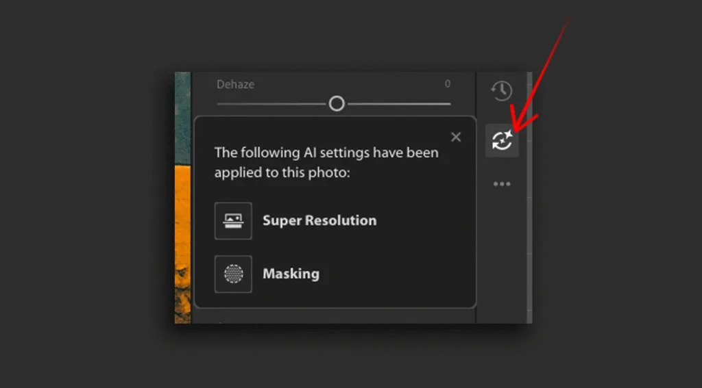 Adobe Lighroom AI Settings