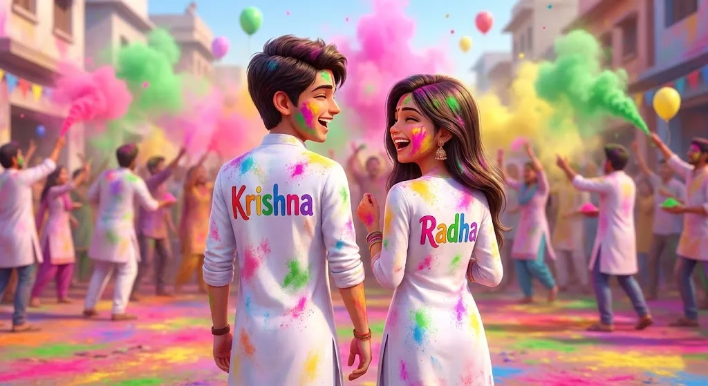 Holi 2026 AI Photo Editing Prompts : The Viral Couple Holi Celebration